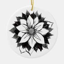 Ornement CLASSIQUE de POINSETTIA