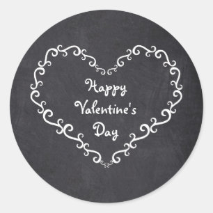 Ornement cœur blanc tableau Stickers Saint-Valenti