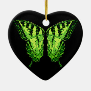 Ornement Cœur En Céramique Absinthe Fairy Green Wings