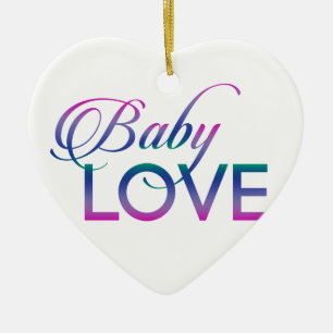 Ornement Cœur En Céramique Amour bébé