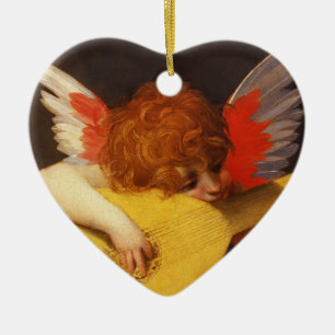 Ornement Cœur En Céramique Angel musical Coeur Vintage