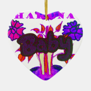 Ornement Cœur En Céramique Baby plante Hakuna Matata cadeaux.png