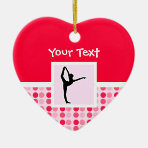Ornement Cœur En Céramique Ballet mignon
