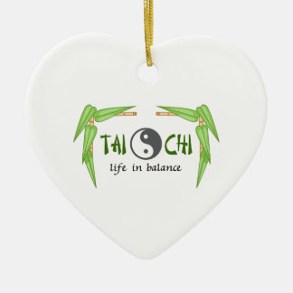 ORNEMENT CŒUR EN CÉRAMIQUE BAMBOO TAI CHI