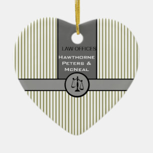 Ornement Cœur En Céramique Barème du procureur de la justice Cadeaux de droit