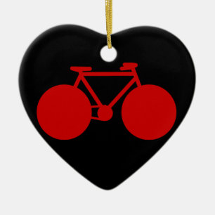 Ornement Cœur En Céramique bicyclette = vélo