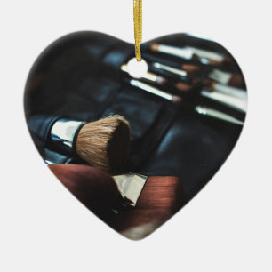 Ornement Cœur En Céramique Brosses de maquillage - copie de beauté