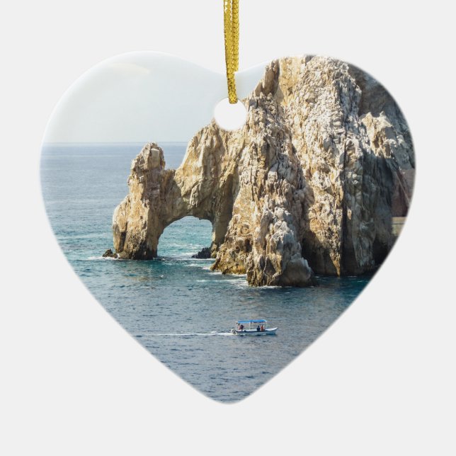 Ornement Cœur En Céramique Cabo San Lucas (Devant)