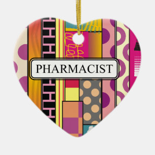 Ornement Cœur En Céramique Cadeaux Artsy de pharmacien