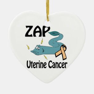 Ornement Cœur En Céramique Cancer utérin ZAP