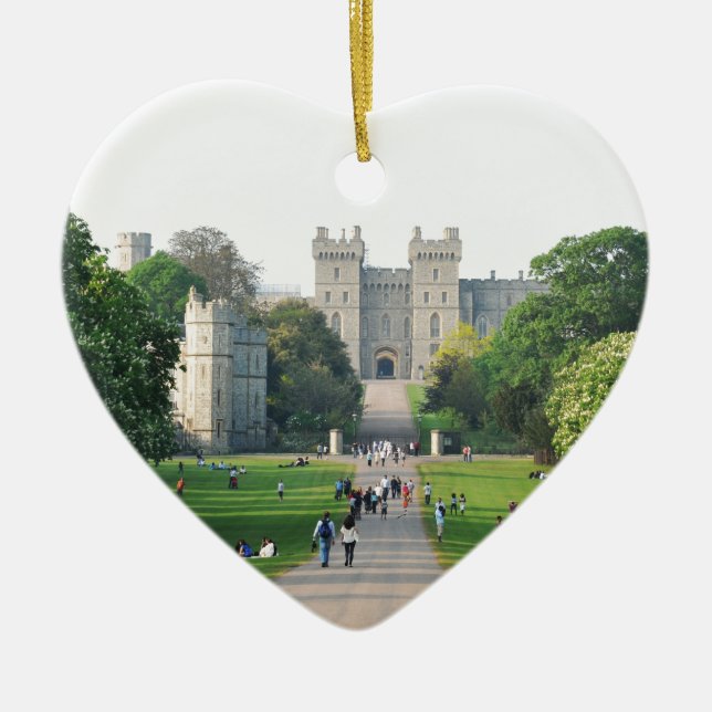Ornement Cœur En Céramique Château de Windsor (Devant)