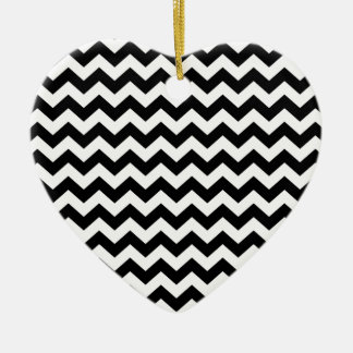 Ornement Cœur En Céramique Chevron