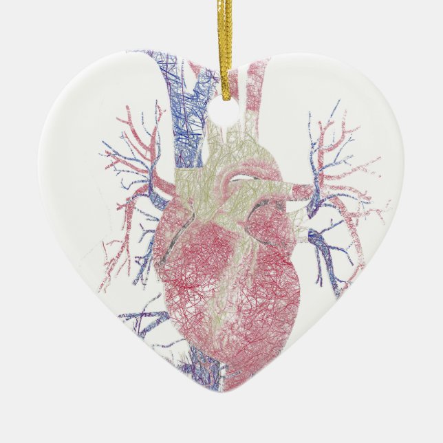 Ornement Cœur En Céramique Coeur (Biro) (Devant)