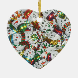 Ornement Cœur En Céramique Coeur ornemental des motoneiges doux