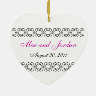 Ornement Cœur En Céramique Coeur personnalisé Keepsake.1