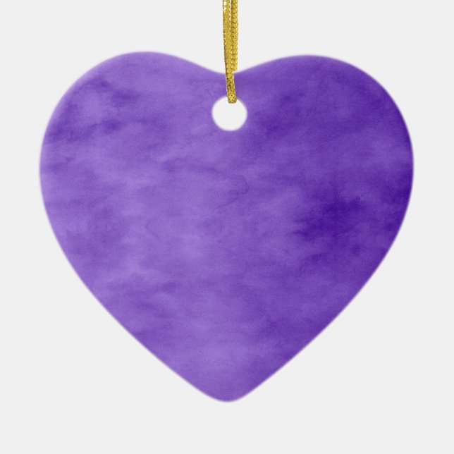 Ornement Cœur En Céramique Coeur pourpre (Devant)