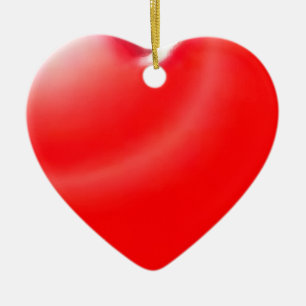 Ornement Cœur En Céramique Coeur rouge