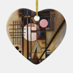 Ornement Cœur En Céramique Construction adoucie Kandinsky