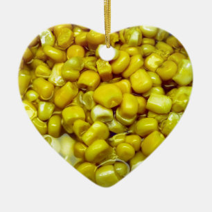 Ornement Cœur En Céramique Corne jaune