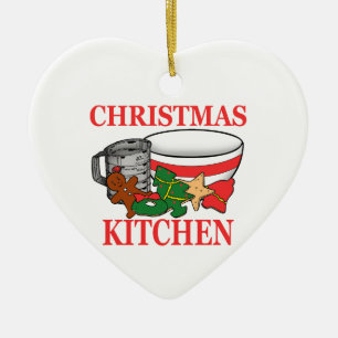 Ornement Cœur En Céramique cuisine de noël