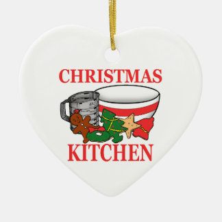 Ornement Cœur En Céramique cuisine de noël