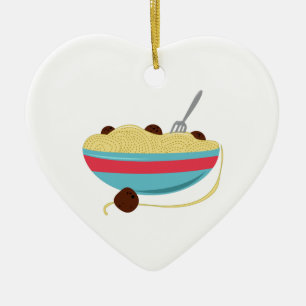 Ornement Cœur En Céramique Cuvette de spaghetti
