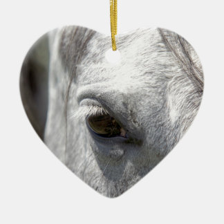 Ornement Cœur En Céramique Étalon quart gris de cheval