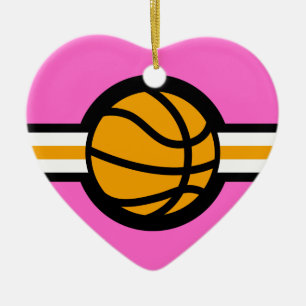Ornement Cœur En Céramique étoile de basket