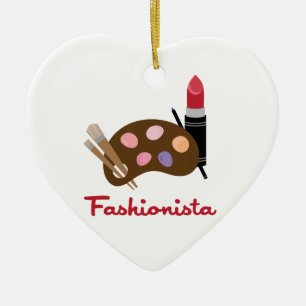 Ornement Cœur En Céramique Fashionista