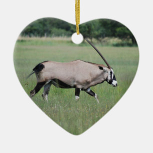 Ornement Cœur En Céramique Gemsbok antilope