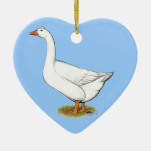 Ornement Cœur En Céramique Goose Roman Tufted