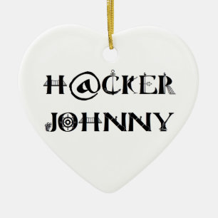 Ornement Cœur En Céramique hacker johnny