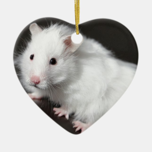 Ornement Cœur En Céramique Hamster d'ours de nounours (Devant)