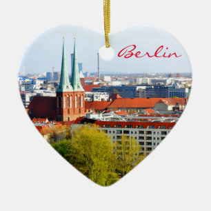 Ornement Cœur En Céramique Horizon de Berlin (Allemagne)