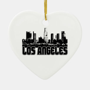 Ornement Cœur En Céramique Horizon de Los Angeles