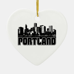 Ornement Cœur En Céramique Horizon de Portland