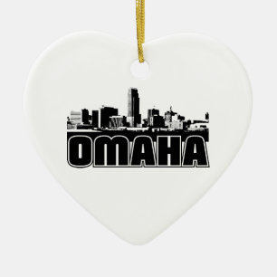 Ornement Cœur En Céramique Horizon d'Omaha
