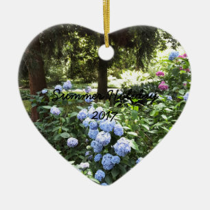 Ornement Cœur En Céramique Hydrangea Floral Trees Nature Photographie