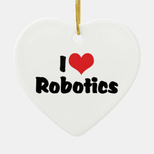 Ornement Cœur En Céramique I Love Heart Robotics - Robot Lover