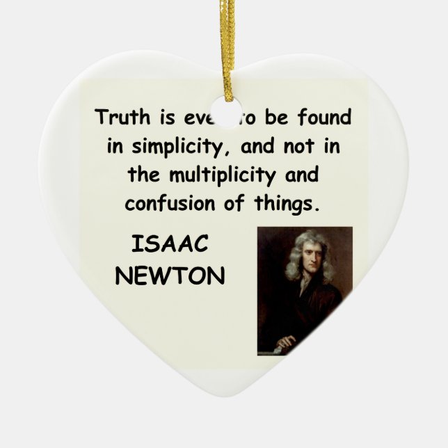 Ornement Cœur En Céramique Isaac Newton (Devant)