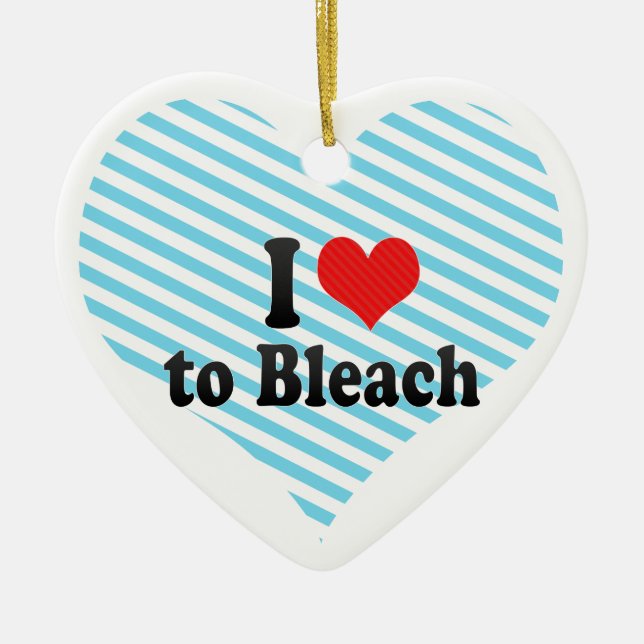 Ornement Cœur En Céramique J'aime blanchir (Devant)