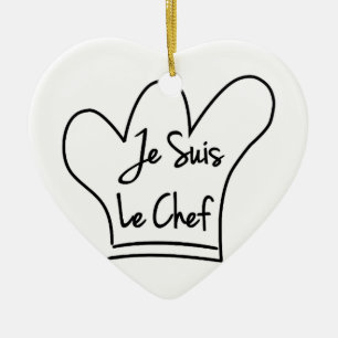 Ornement Cœur En Céramique Je Suis Le Chef