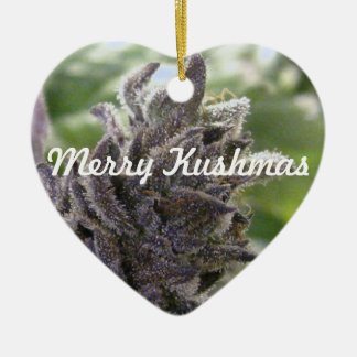 Ornement Cœur En Céramique Joyeux Kushmas
