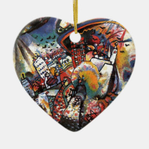 Ornement Cœur En Céramique Kandinsky Moscou I Cityscape peinture Abstraite