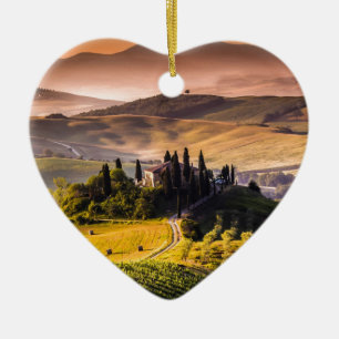 Ornement Cœur En Céramique La Toscane