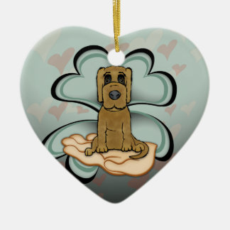 Ornement Cœur En Céramique L'amour des chiots