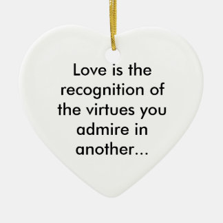 Ornement Cœur En Céramique L'amour est admiration