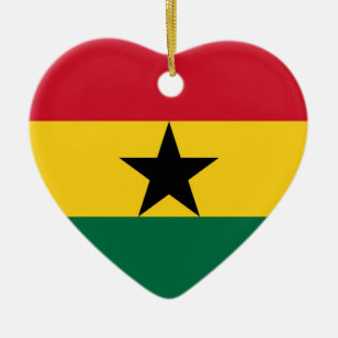 ORNEMENT CŒUR EN CÉRAMIQUE LE GHANA