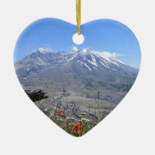 Ornement Cœur En Céramique Le Mont Saint Helens