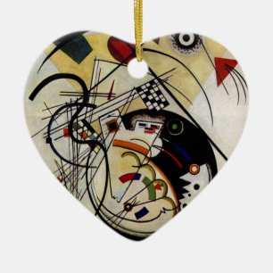 Ornement Cœur En Céramique Ligne ininterrompue Kandinsky Transverse